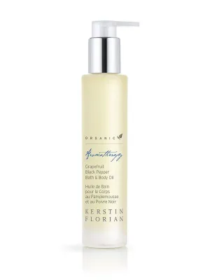 Kerstin Florian Organic Grapefruit Black Pepper Bath & Body Oil | Nutrient Rich Moisturizer with Coconut and Jojoba Oil (3.4 fl oz)