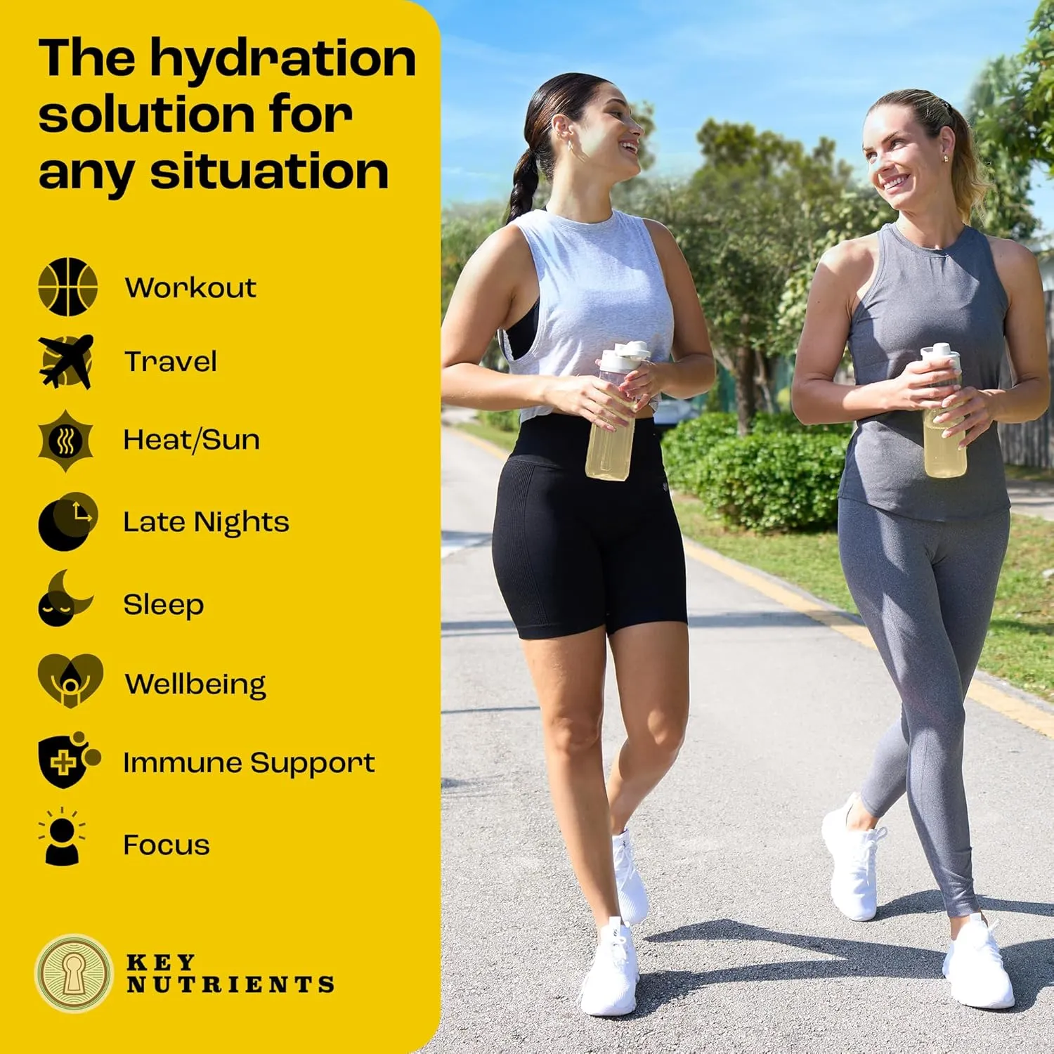 KEY NUTRIENTS Multivitamin Electrolytes Powder No Sugar - Tropical Pineapple Coconut Electrolyte Powder - Endurance & Energy Supplement - Hydration Powder - No Calories - 90 Servings - Made in USA