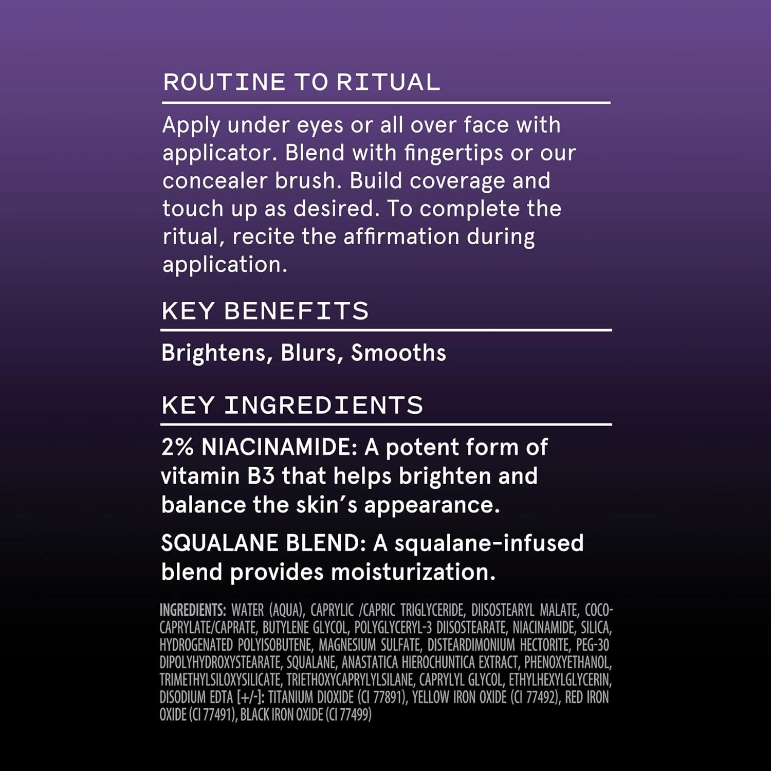 Keys Soulcare It's Like Skin 2-In-1 Concealer   Tint, Brightens & Blurs with Niacinamide & Squalane for Radiant Skin, Vegan, Cruelty-Free, 1 Fl Oz