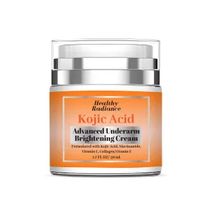 Kojic Acid Advanced Underarm Cream | Glutathione | Kojic Acid | Vitamin C |Niacinamide | Collagen| Vitamin E | Non Greasy | Dark Spot Corrector Orange Scent | Cruelty Free 1.7 Fl Oz/50ml