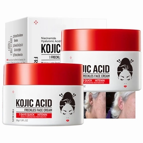 Kojic Acid Cream, Face and Body Gel, Dark Spots, Melasma, Natural Ingredients, Moisturizing and Mild Effect (2pcs acido kojico)
