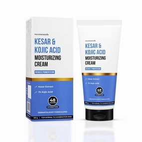 Kojic Acid Moisturizing Cream | For Normal to Combination Skin | Reduces Pigmentation | 48hr Deep Hydration | Formulated with NMFs | Non Sticky | For Men & Women | 100g