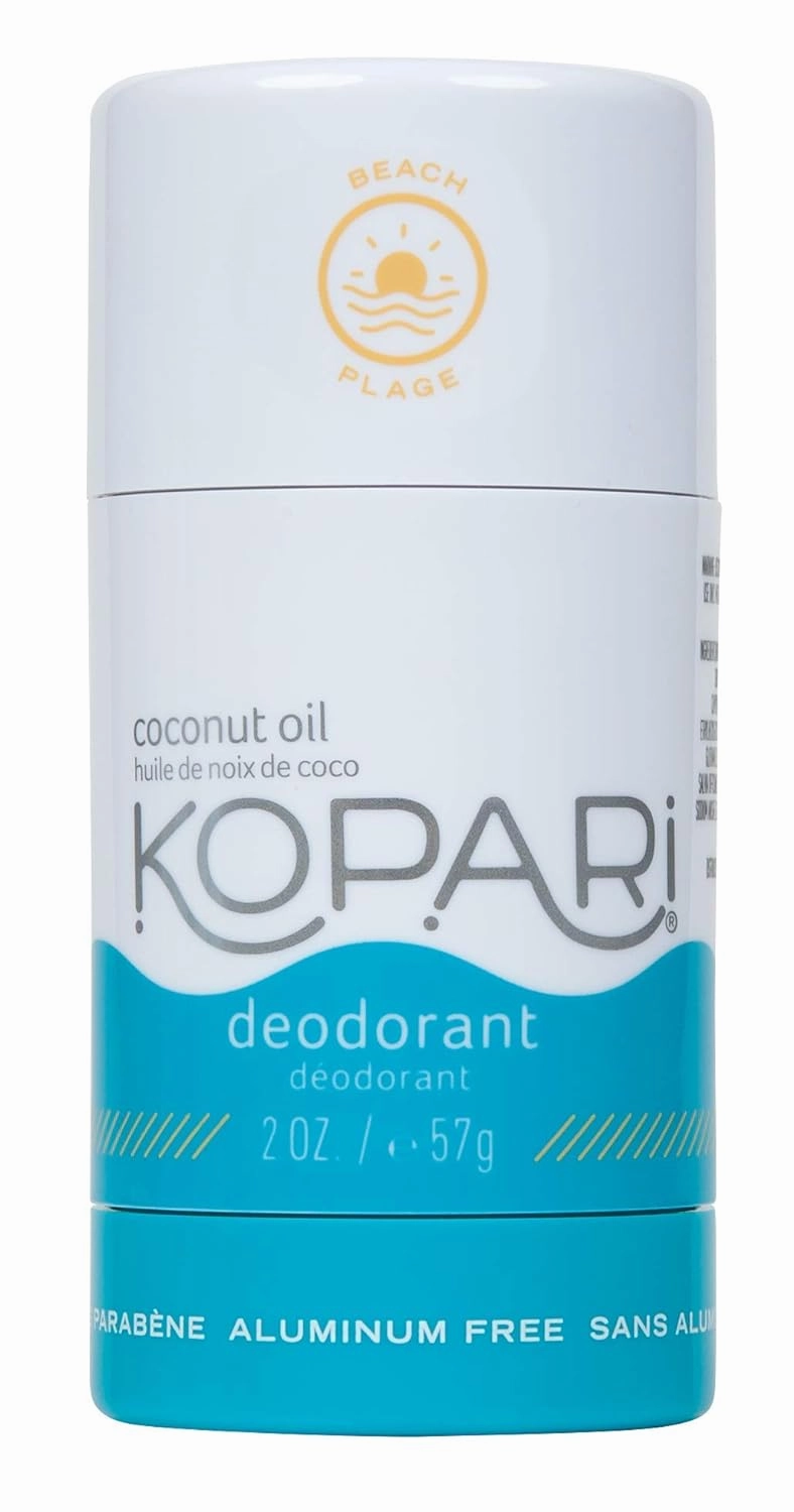 Kopari Aluminum Free Coconut Deodorant, Non Toxic & Clean Plant-Based, No Aluminum, Parabens or Baking Soda, Long Lasting Protection, Beach 2 oz