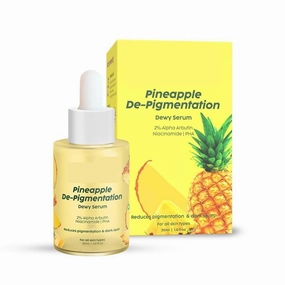 krinal 2% Alph.a Ar.butin Pineapple De-Pigmentation Dewy Face Serum for Pigmentation & Dark Spots Removal for Unisex with 10% Niacinamide, 5% PHA for All Skin, 30ml (Pack of 1)