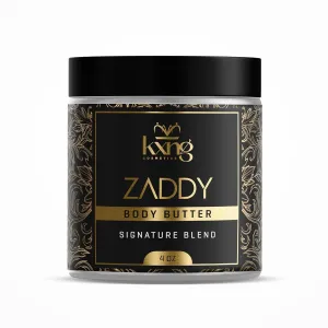 KXNG Cosmetics Moisturizing Body Butter for Men & Women 4 Oz – Shea Butter Raw Organic, Cocoa Butter, Mango Butter & Coconut Oil – Hydrating & Anti-Aging Skin Care for Dry, All Skin Types (Zaddy)