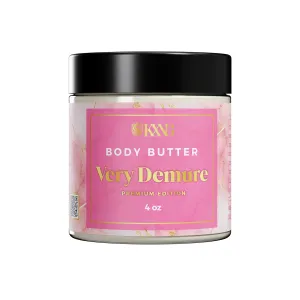 KXNG Cosmetics Moisturizing Body Butter for Men & Women 4oz – Shea Butter Raw Organic, Cocoa, Mango Butter & Coconut Oil – Hydrating & Anti-Aging Skin Care for Dry, All Skin Types (Very Demure)