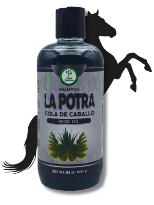 La Potra Cola de Caballo Shampoo Negro – 500ml | With Rosemary & Aloe Vera | For Dark to Black Colored Hair| Promotes Longer, Healthy And Beautiful Hair