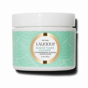 LaLicious Sugar Tiare Flower Extraordinary Whipped Sugar Scrub - Cane Sugar Body & Foot Scrub, Exfoliating & Moisturizing Skin Care with Coconut Oil & Honey, No Parabens (2oz)