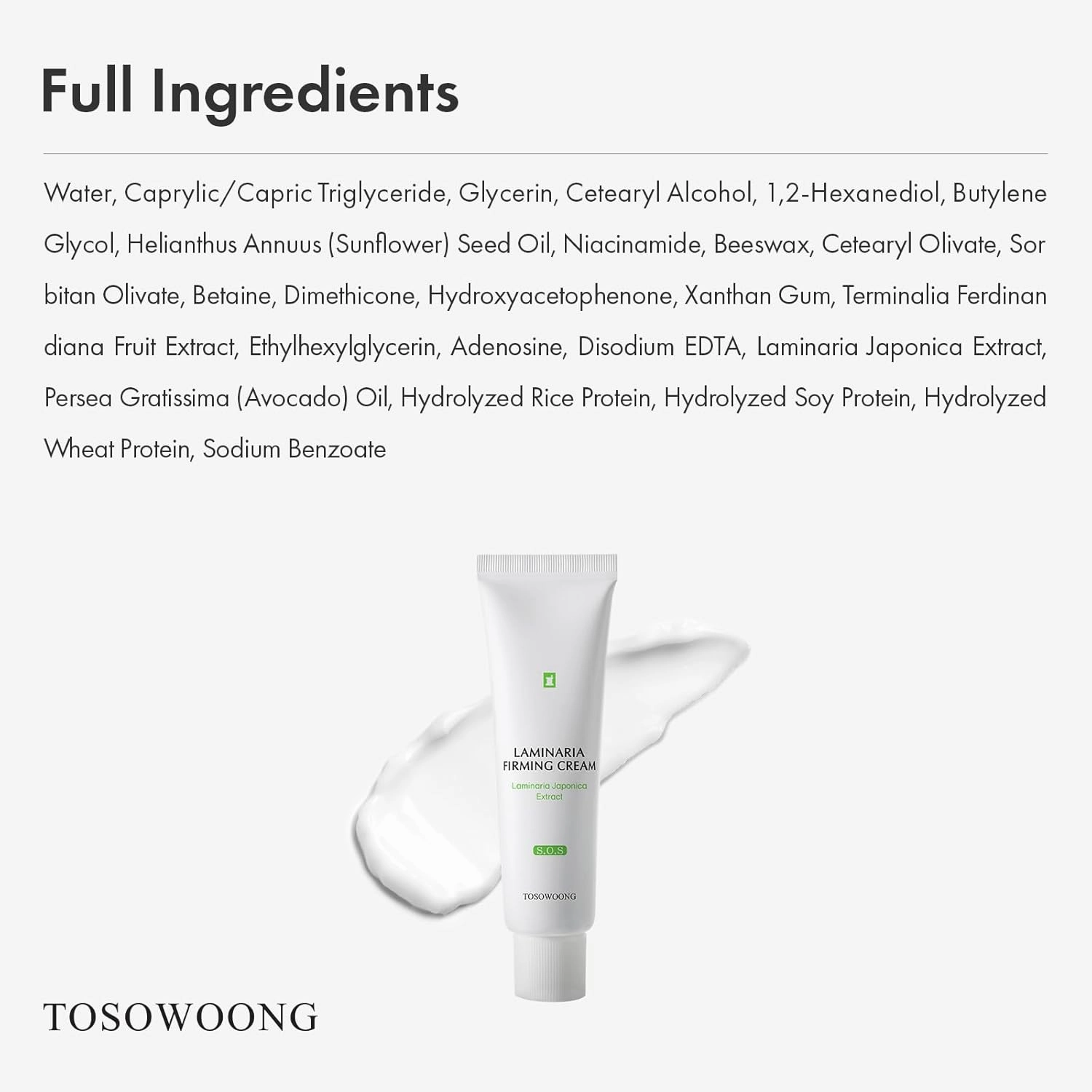 Laminaria Firming Cream with Niacinamide, Fights Wrinkles & Evens Tone, Firming Anti-Wrinkle Face & Neck Cream, Glycerin & Adenosine, 50g, 1.76 oz.