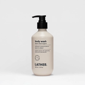 LATHER Desert Aloe & Agave Body Wash | Hydrating & Refreshing Skin Care | Paraben & Sulfate Free | Gentle Cleansing with Invigorating Scent | Suitable for All Skin Types | 12 oz