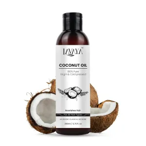 Lavaya® Coconut Oil For Hair & Skin — 100% Pure Cold Pressed & Natural Virgin | For Hair Growth, Strengthens Hair, Improves Scalp Condition - (200 Ml)