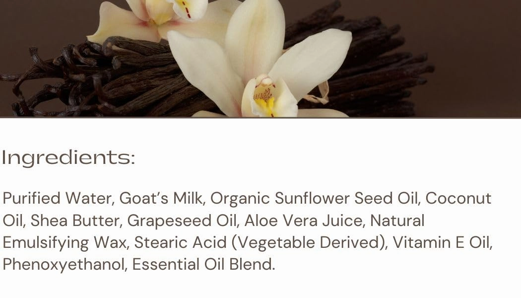 LAVENDER LANE Vanilla Lavender Hand & Body Lotion, 9 oz - Made With Our Lavender Essential Oil, Goat's Milk, Moisturizing Shea Butter, Grown & Made in USA