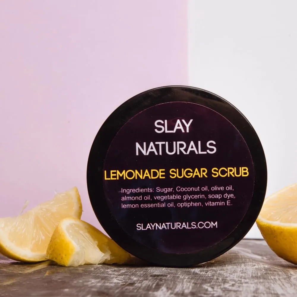 Lemonade Sugar Scrub 8 oz Jar | Sweet Lemon Aroma | Moisturizing Scrub