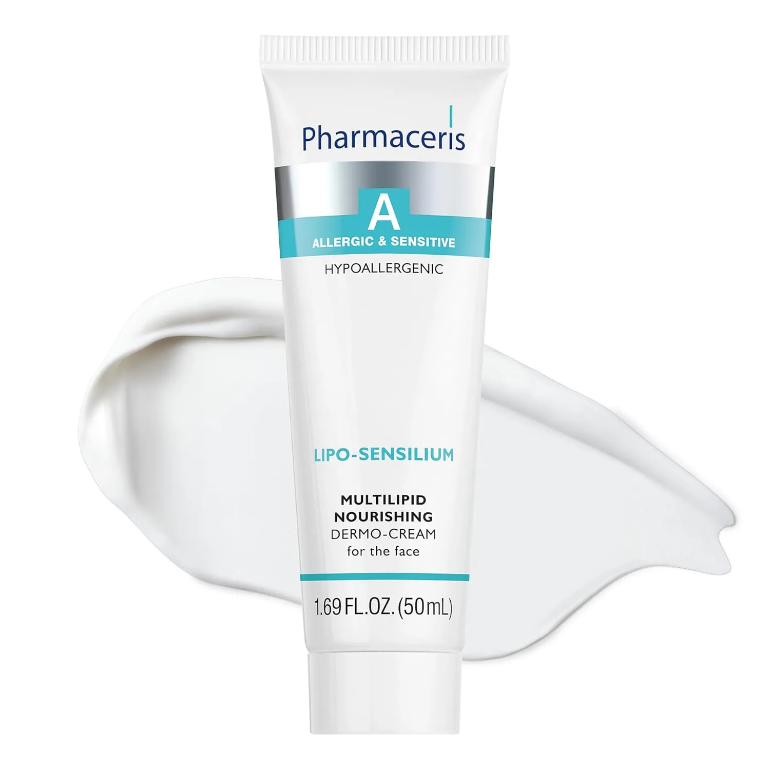LIPO-SENSILIUM Multilipid Nourishing Dermo-Cream with 22% Lipids & Niacinamide, Restores Dry, Flaky Skin, Hypoallergenic Moisturizer, For Sensitive & Allergy-Prone Skin, 1.69 fl oz