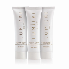 LUMIÈRE DE VIE® Intensive Hand and Body Crème - Travel Size, Rich Moisturizing Cream with Shea Butter, Coconut Oil & Sunflower Seed Oil, Non-Greasy, Softens & Hydrates Skin (3)