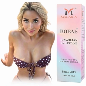 MACARIA Bobae Brazilian Boobs Breast Bust Enhancement Shape up tightening Firming Oil For women Bigger breast Size fast Growth Shaggy bust cream for girls