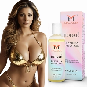 MACARIA Bobae Brazilian Natural Breast Oil | Size up larger Skin tightening lifting shaping Oil for shagging Bust boobs Fast quick size increaser massage Enhancement Gel bigger Women