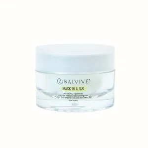 Mask in a Jar – Plumps & Smooths Skin with Peptides   Hyaluronic Acid   Aloe Vera – Smooths Lines & Wrinkles for Healthy Glow & Even Skin Tone 1 Oz.