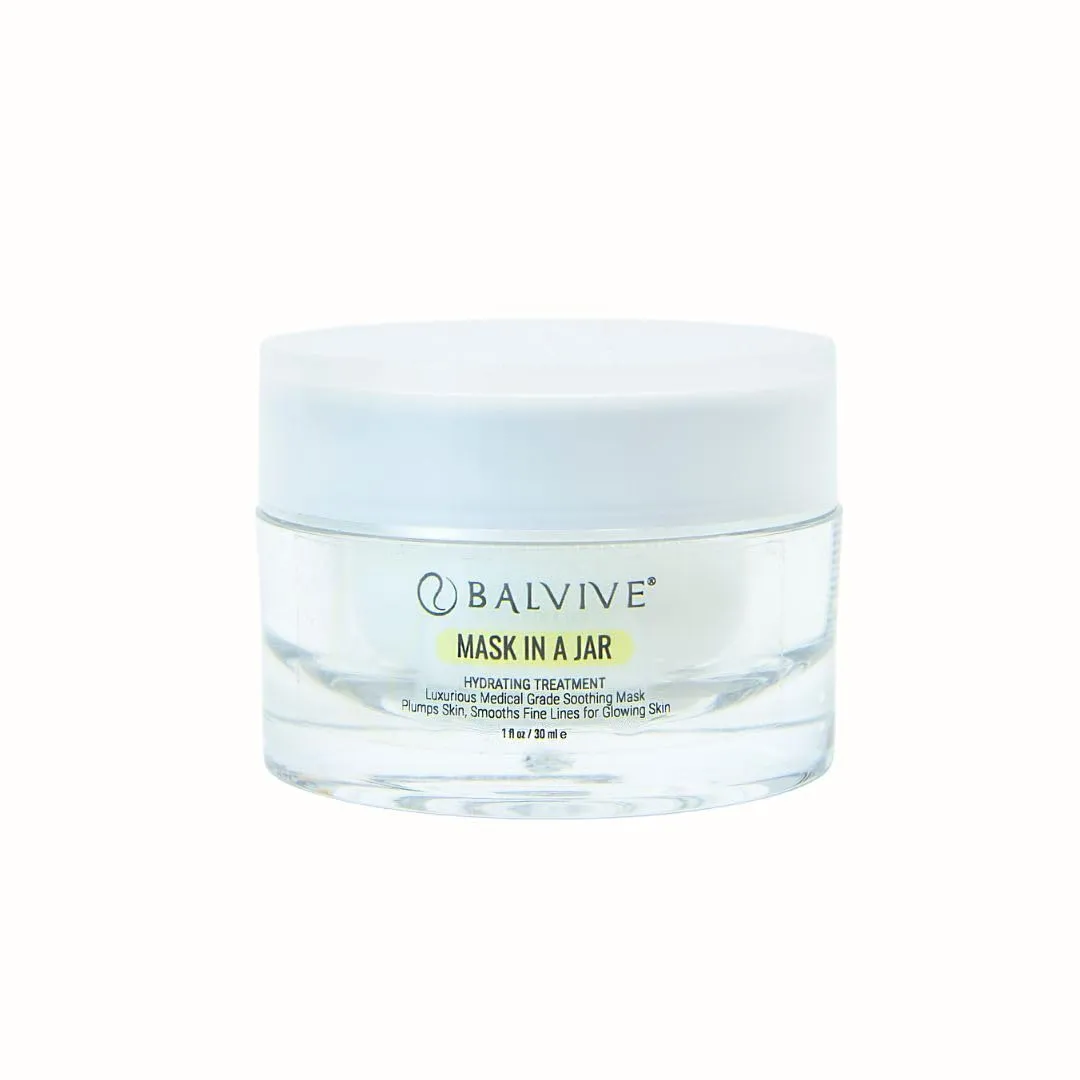 Mask in a Jar – Plumps & Smooths Skin with Peptides   Hyaluronic Acid   Aloe Vera – Smooths Lines & Wrinkles for Healthy Glow & Even Skin Tone 1 Oz.