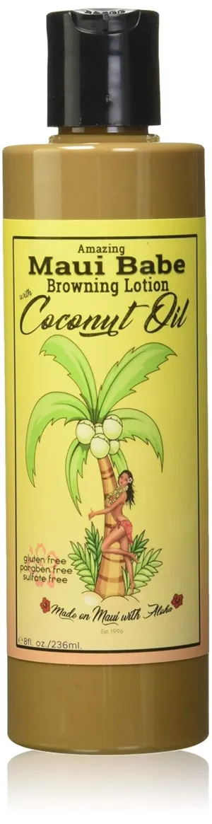 Maui Babe Browning Lotion with Coconut Oil 8oz (236ml)