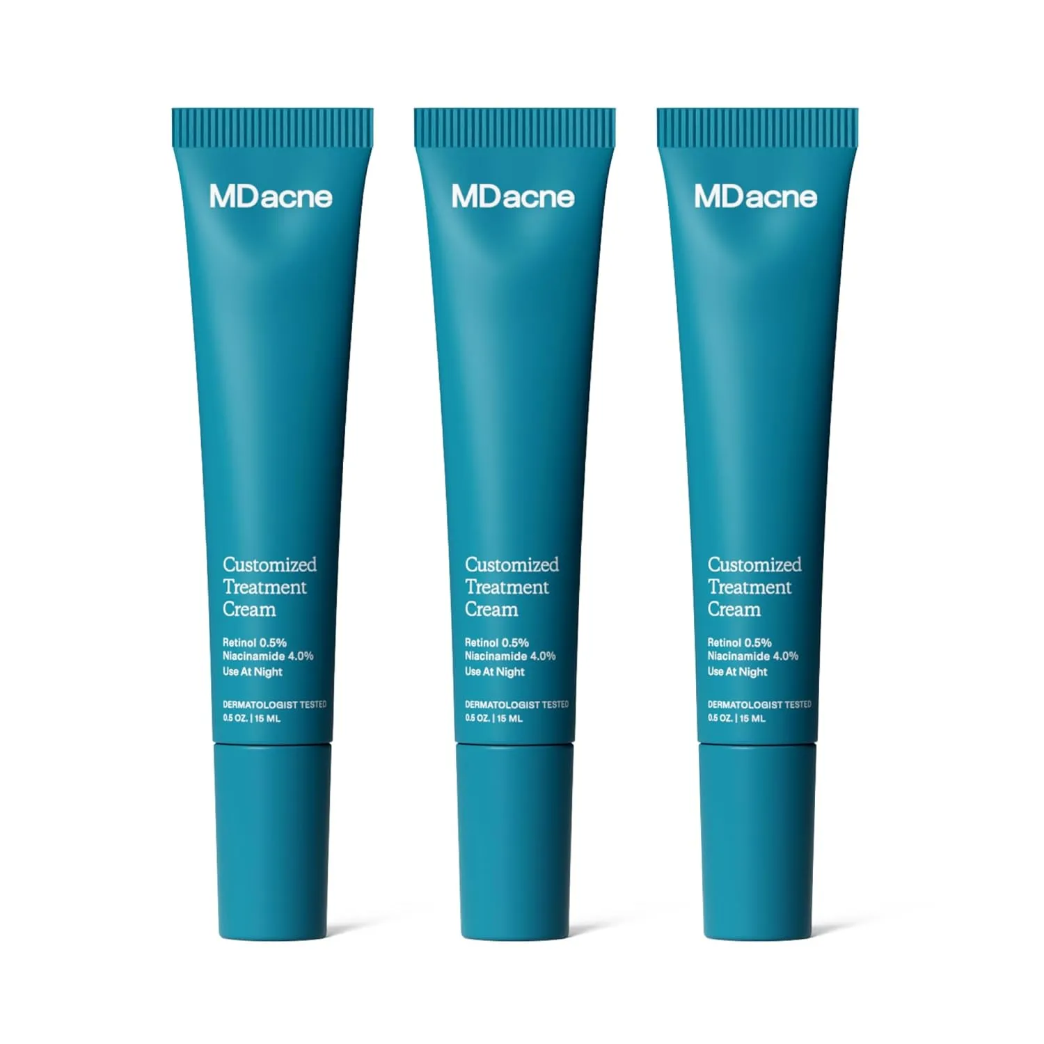 MDacne Retinol 0.5% and Niacinamide 4% Cream (3-Pack), Reduces Blemishes and Improves Skin Texture without Irritation