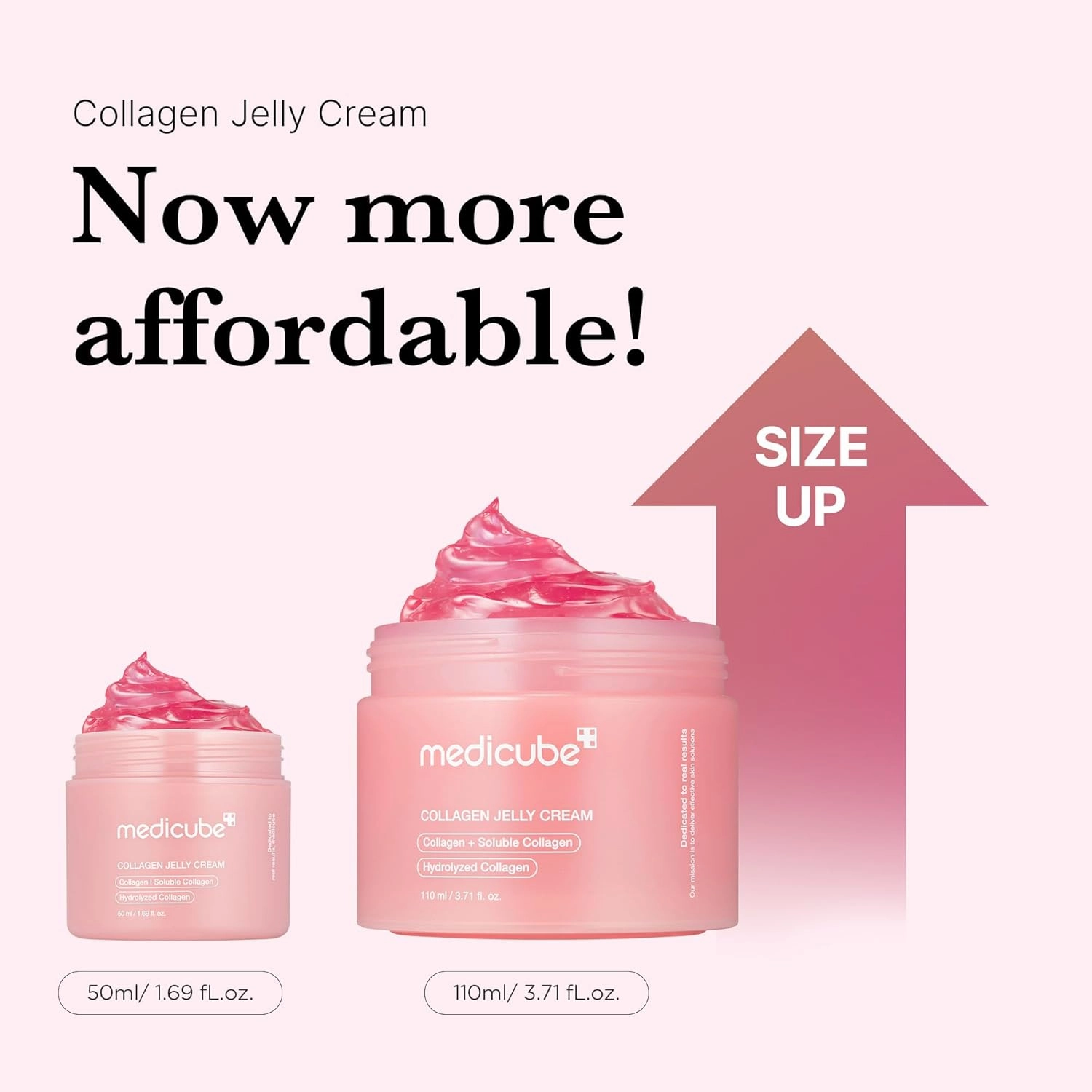 medicube Collagen Jelly Cream- Niacinamide & Freeze-Dried Hydrolyzed Collagen-Boosts skin barrier hydration & gives 24h Glow & Firmer looking skin | No artificial color, Korean skincare (3.71 fl.oz.)