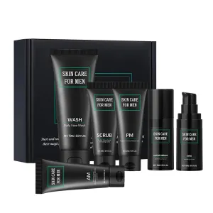 Men's Skincares Set Complete Routine Deep - Cleansing Oil Control Men's Skincares Set