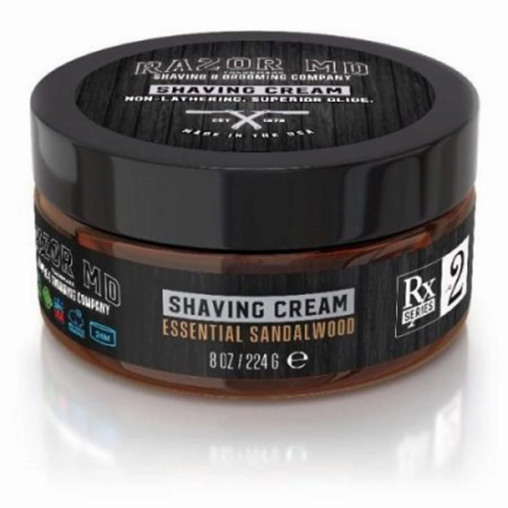 Mens Shaving Cream for Normal to Slightly Oily Skin, Shaving Tools & Accessories for Modern Men, Sandalwood 8 oz
