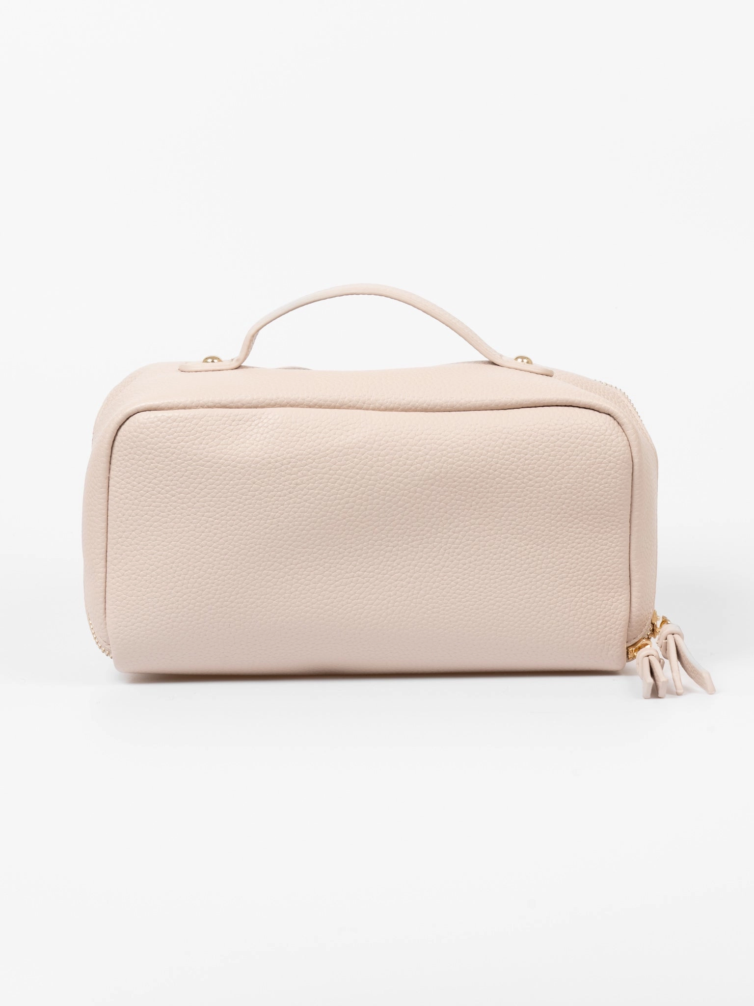 Mila Vanity Case - Nude, Pebbled Faux Leather