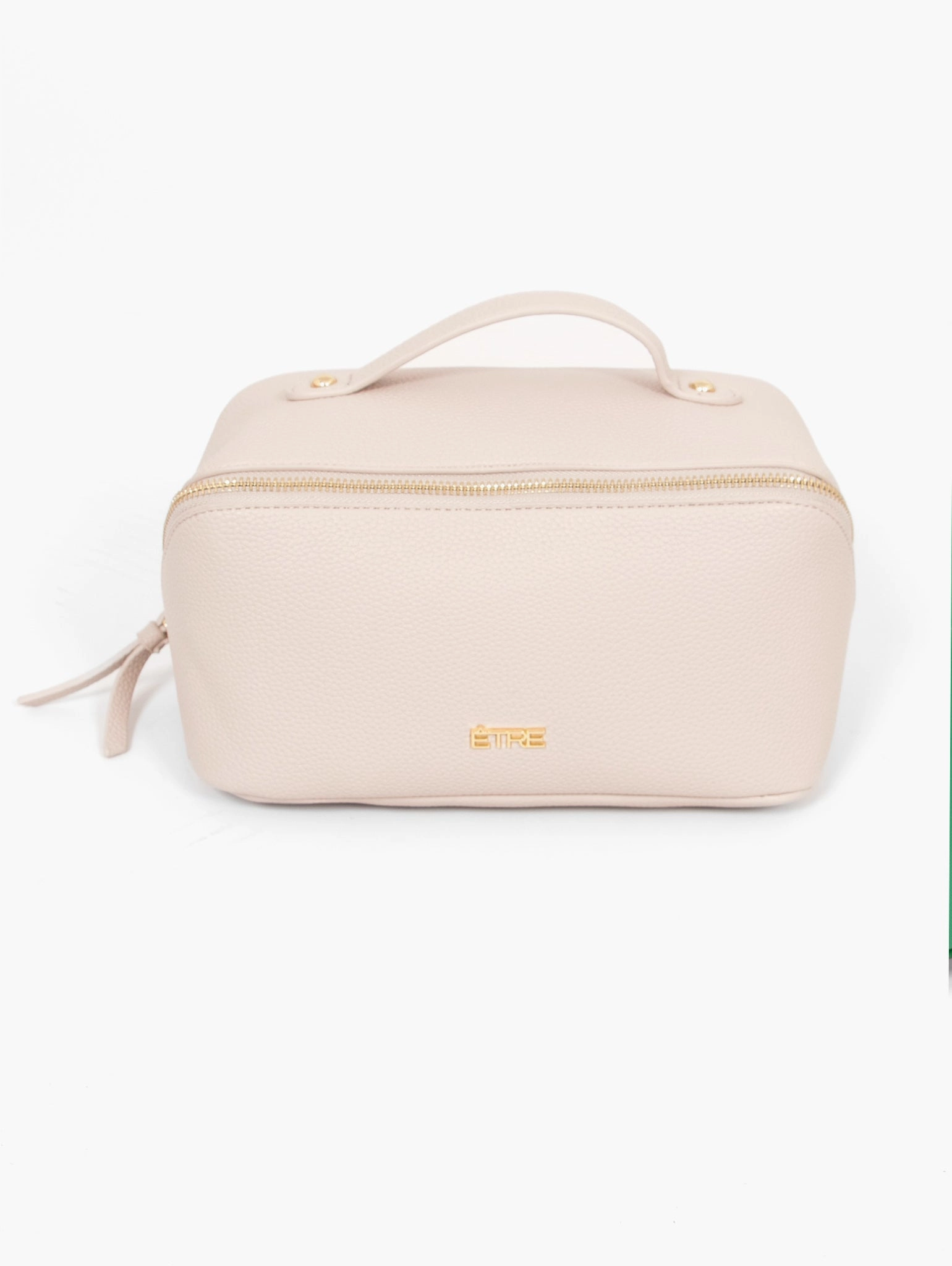 Mila Vanity Case - Nude, Pebbled Faux Leather