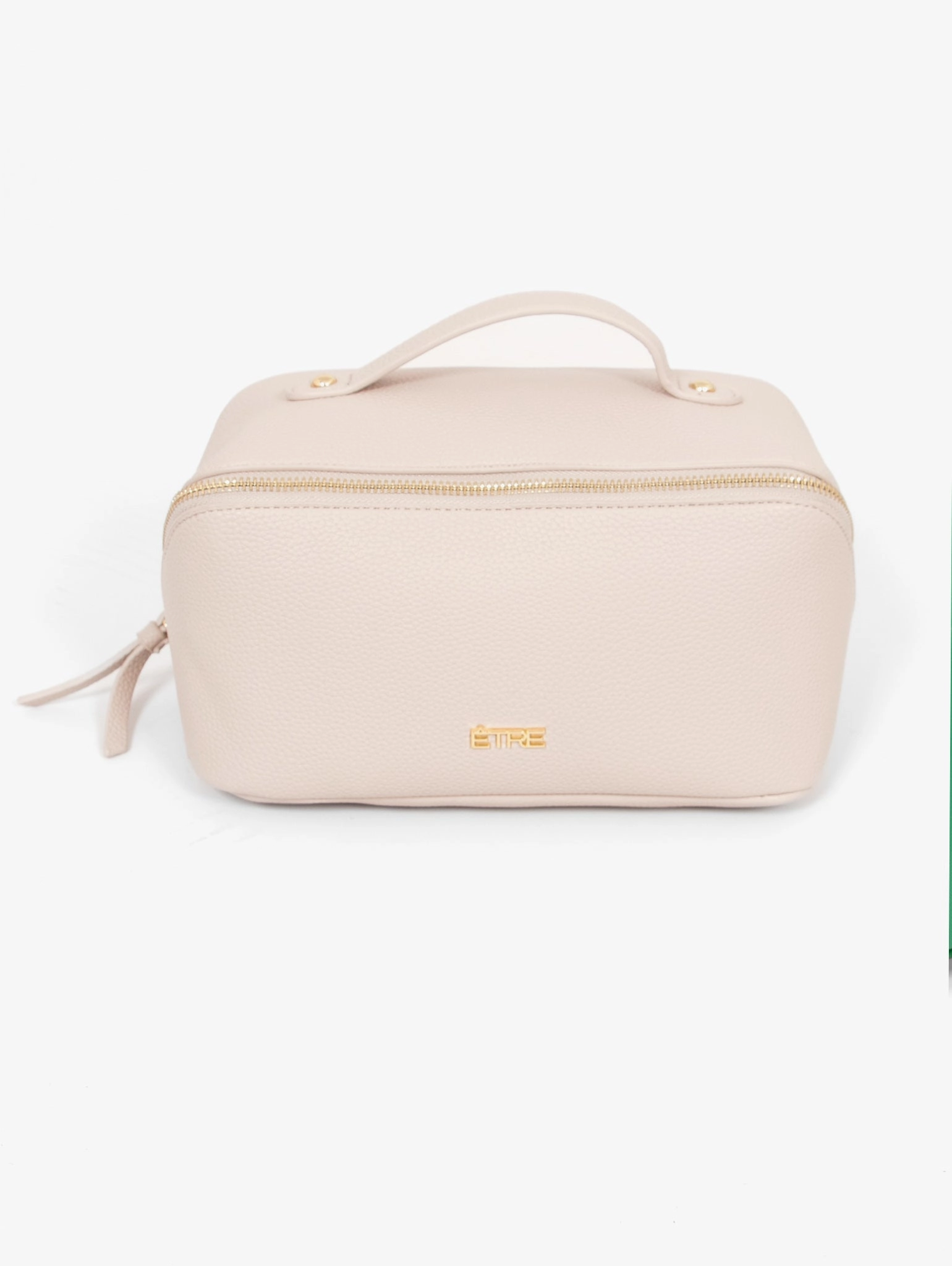 Mila Vanity Case - Nude, Pebbled Faux Leather