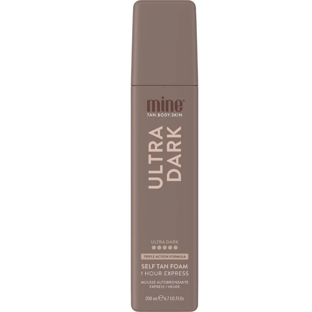 MineTan Dark Self Tanning Foams | Bronze Collection - Best Fake Tanner Mousse for a Deep Instant Bronzing Glow, 1 Hour Express, Face & Body, Ultra Hydrating Formula, Coconut Scented, 6.7 Fl Oz