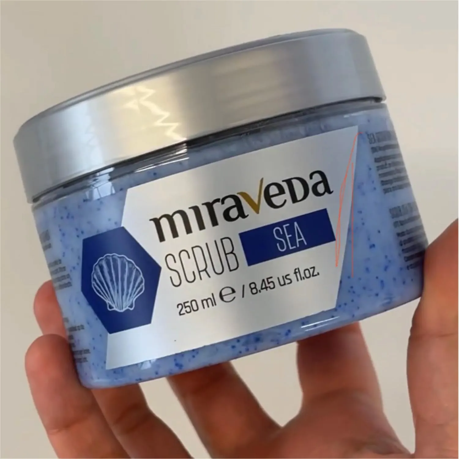 Miraveda by Italwax Sea Scrub - 250ml / 8.45fl.oz - Scrubs for professional and home use skin care - Moisturizing and nourishing treatments on the hands, feet, and body​