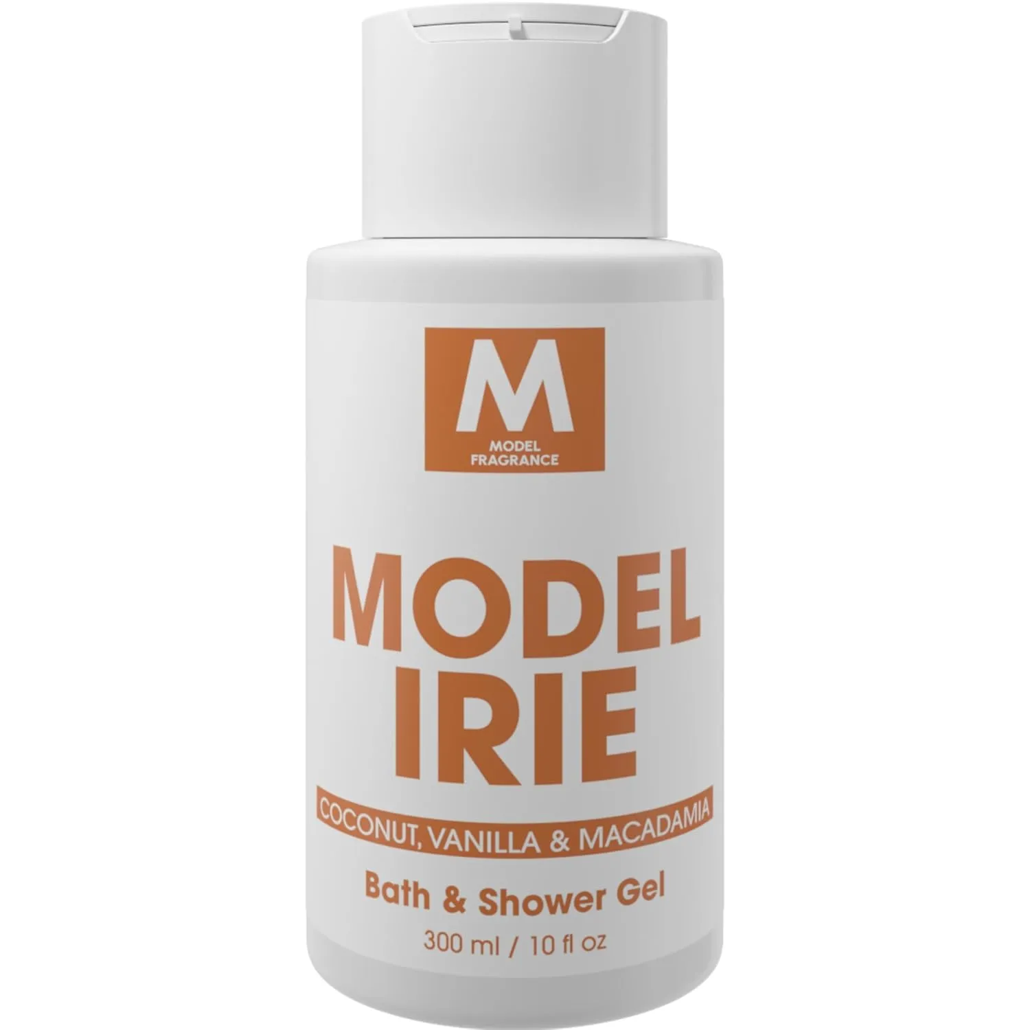 Model Irie Fragrance Body Wash | Coconut, Vanilla, and Macadamia Scented | Hydrating, Nourishing, and Refreshing Shower Gel | Scented Spa Products | Premium Body Cream for Clean, Soft Skin