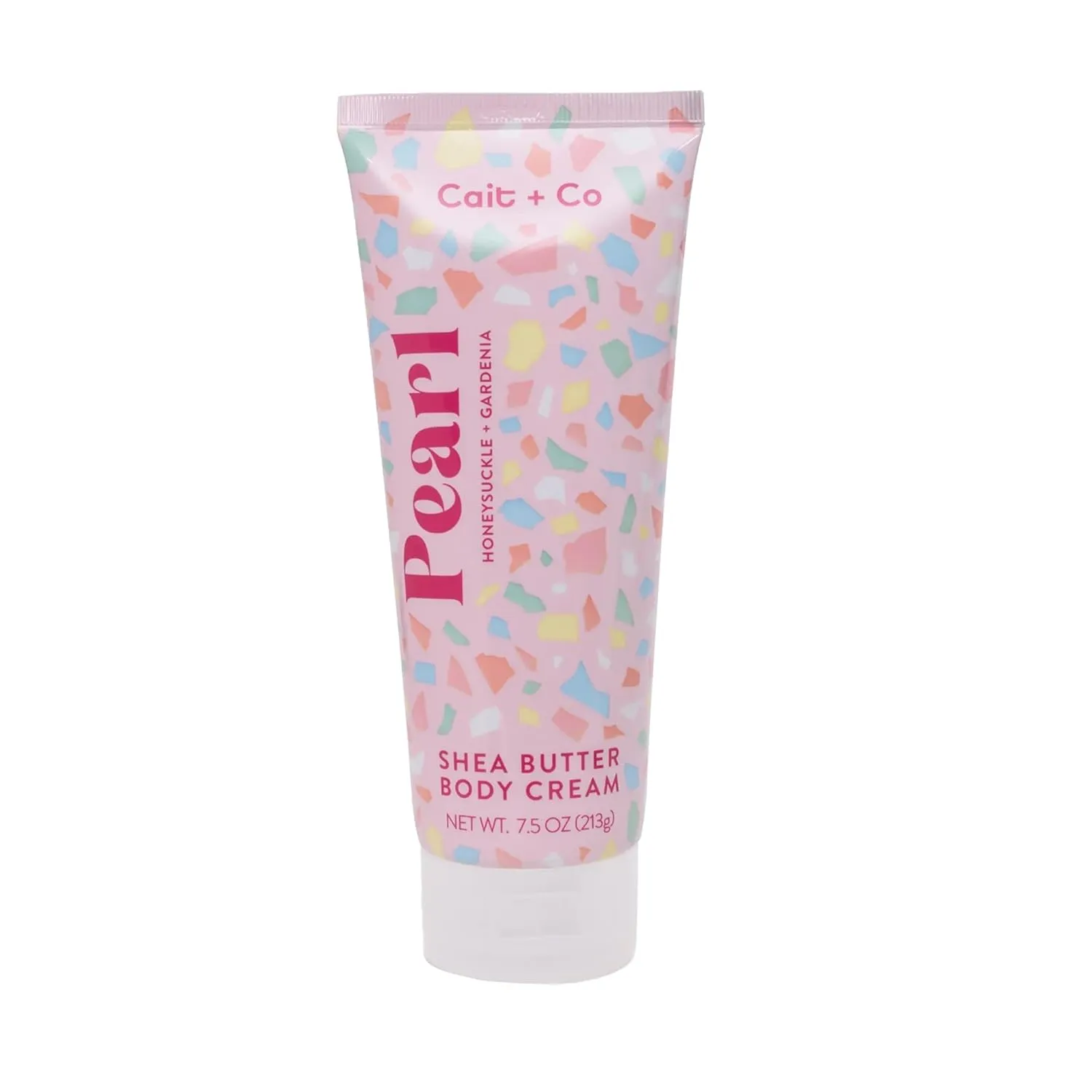Moisturizing Body Cream Lotion, Nourishing Skin Care, 7.5 Ounce Shea Butter, Honeysuckle and Gardenia Scent, Pearl