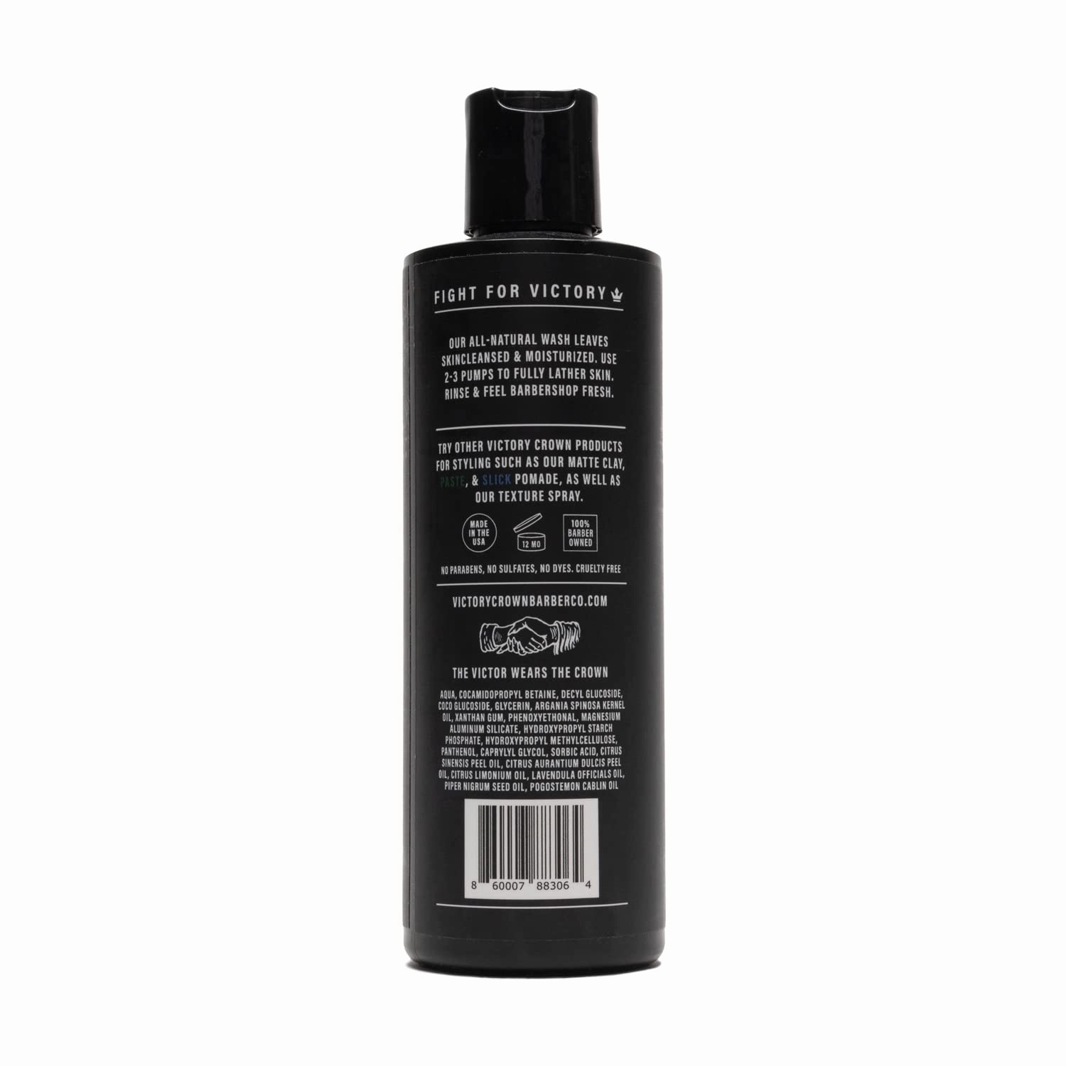 Moisturizing Body Wash Plant-Based Cleanser with Coconut & Pumice Extract, 8 Oz