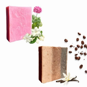 Moisturizing Jasmine & Coffee Scrub soaps for Soft, Glowing Skin & Body | For Men & Women