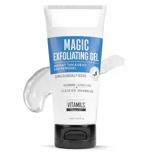 MV Magic Exfoliating Scrub Gel | Instant Tan & Dead Skin Removal for Face & Body |175ml Tan Removal Cream & Detan Gel
