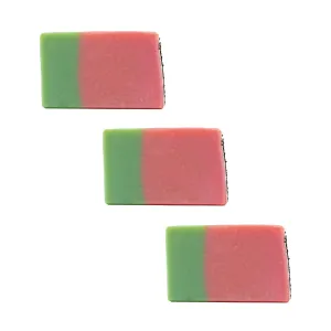 Natural Soap Bar, Handmade Body Soap and Bath Soap Bar is a Palm Oil Free Moisturizing Vegan Castile Soap with Fragrance Oils for All Skin Types (Watermelon- 3 pack)