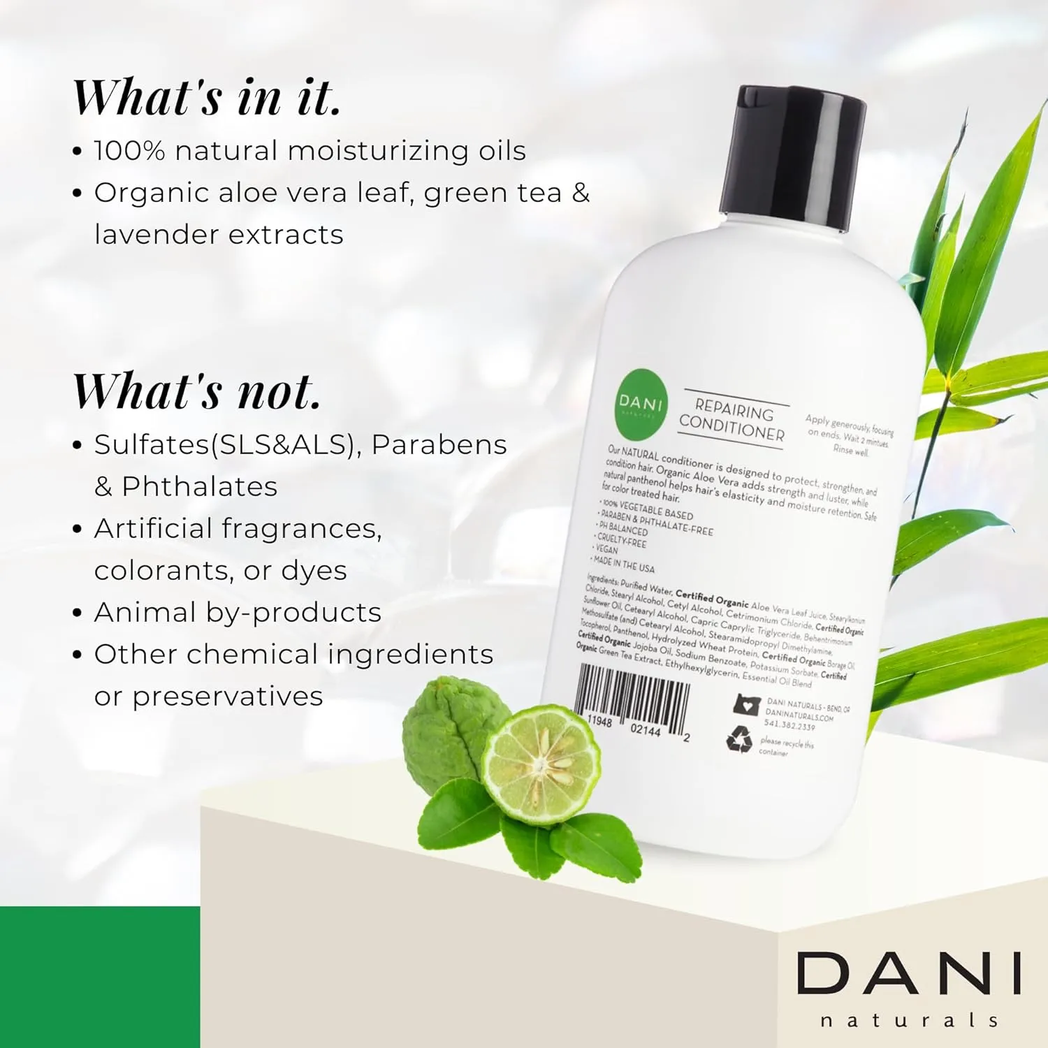 Naturals Conditioner – Bamboo Bergamot, Ultra-Hydrating & Nourishing for Dry & Curly Hair, Strengthens, Restores, Controls Frizz, Vegan & Color-Safe, 12 oz