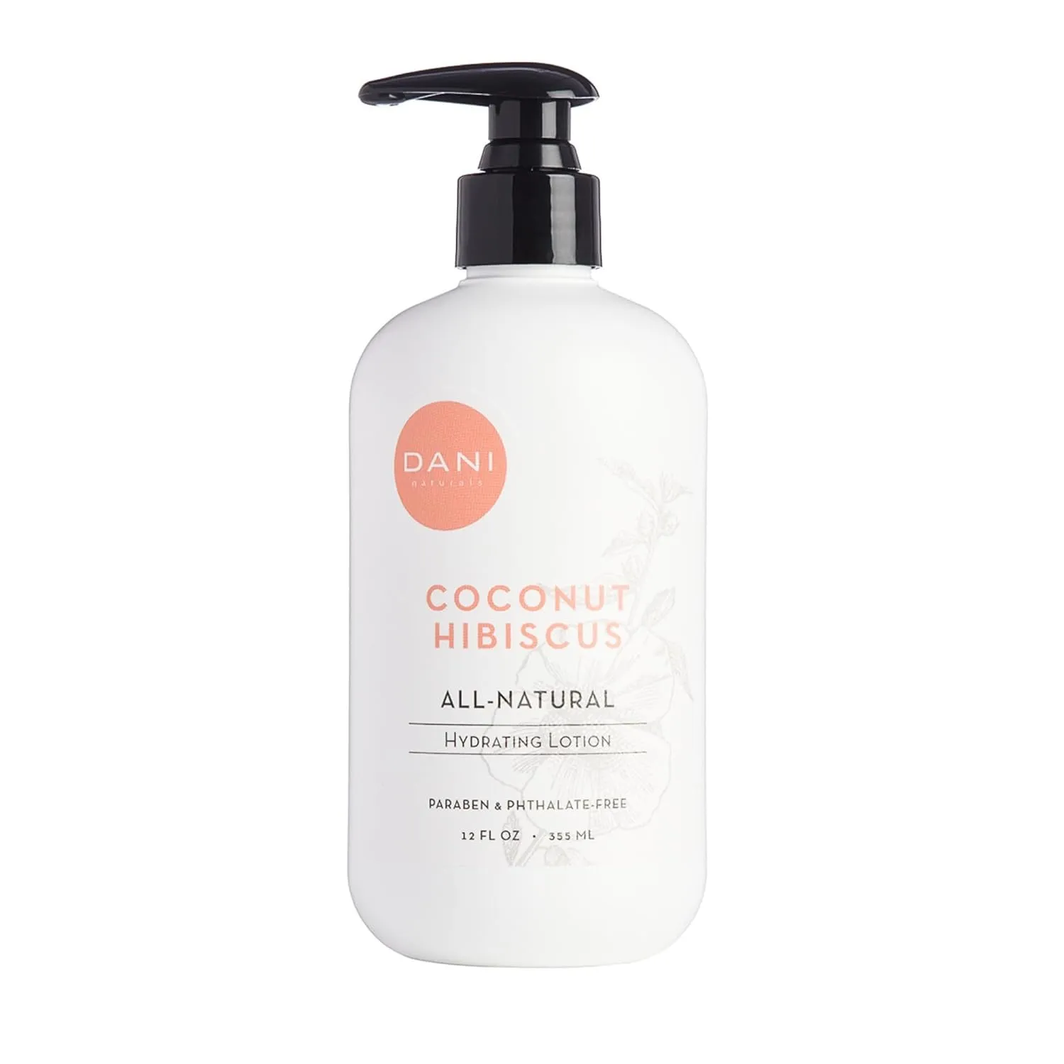 Naturals Hand & Body Lotion - Coconut Hibiscus Scented, Moisturizing & Nourishing Lotion for Dry Skin, Deep Hydration with Natural & Organic Ingredients, Paraben-Free, Vegan & Cruelty-Free, 12 Oz