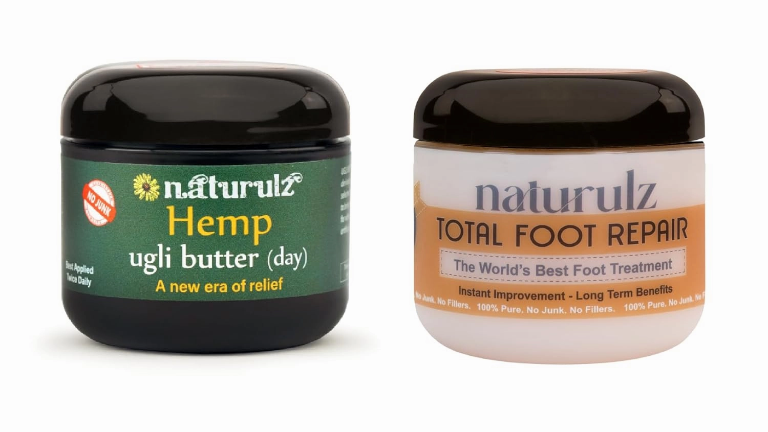 Naturulz Bundle and Save!!! - 2 Items - Ugli Butter Day & Total Foot Repair- Soothe Discomfort & Treat Dry Cracked Skin