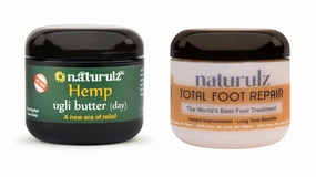 Naturulz Bundle and Save!!! - 2 Items - Ugli Butter Day & Total Foot Repair- Soothe Discomfort & Treat Dry Cracked Skin