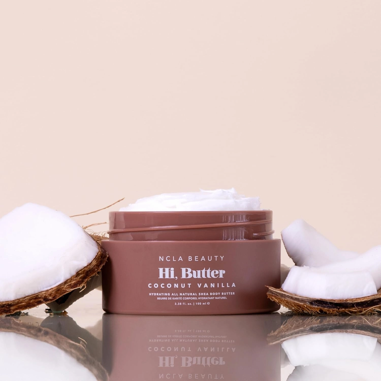 NCLA - Hi Butter, Natural Shea Body Butter | Nourish, Soften, Hydrate Skin | Shea, Mango   Cocoa Butters, Vitamin C | Vegan, Cruelty-Free, Clean Skincare (Coconut Vanilla; 100 mL | 3.34 fl oz)