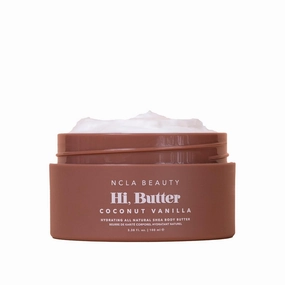 NCLA - Hi Butter, Natural Shea Body Butter | Nourish, Soften, Hydrate Skin | Shea, Mango   Cocoa Butters, Vitamin C | Vegan, Cruelty-Free, Clean Skincare (Coconut Vanilla; 100 mL | 3.34 fl oz)