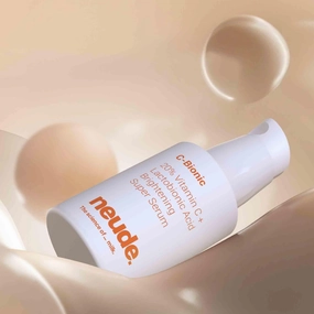 Ne..ude. C-Bio.nic 20% Vitamin C Serum 30ml with Lactobionic Acid for Face Brightening & 24hrs Hydration with Vitamin E, Red Algae Gel, Kakadu Plum Glutathione for All Skin Friendly