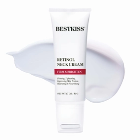 Neck Cream for Tightening and Firming: Anti Aging Anti Wrinkles Reduces Neck Lines Fine Lines with Roller Applicator - Retinol Niacinamide Hyaluronic Acid Cruelty Free Paraben Free 1.7 OZ/50g