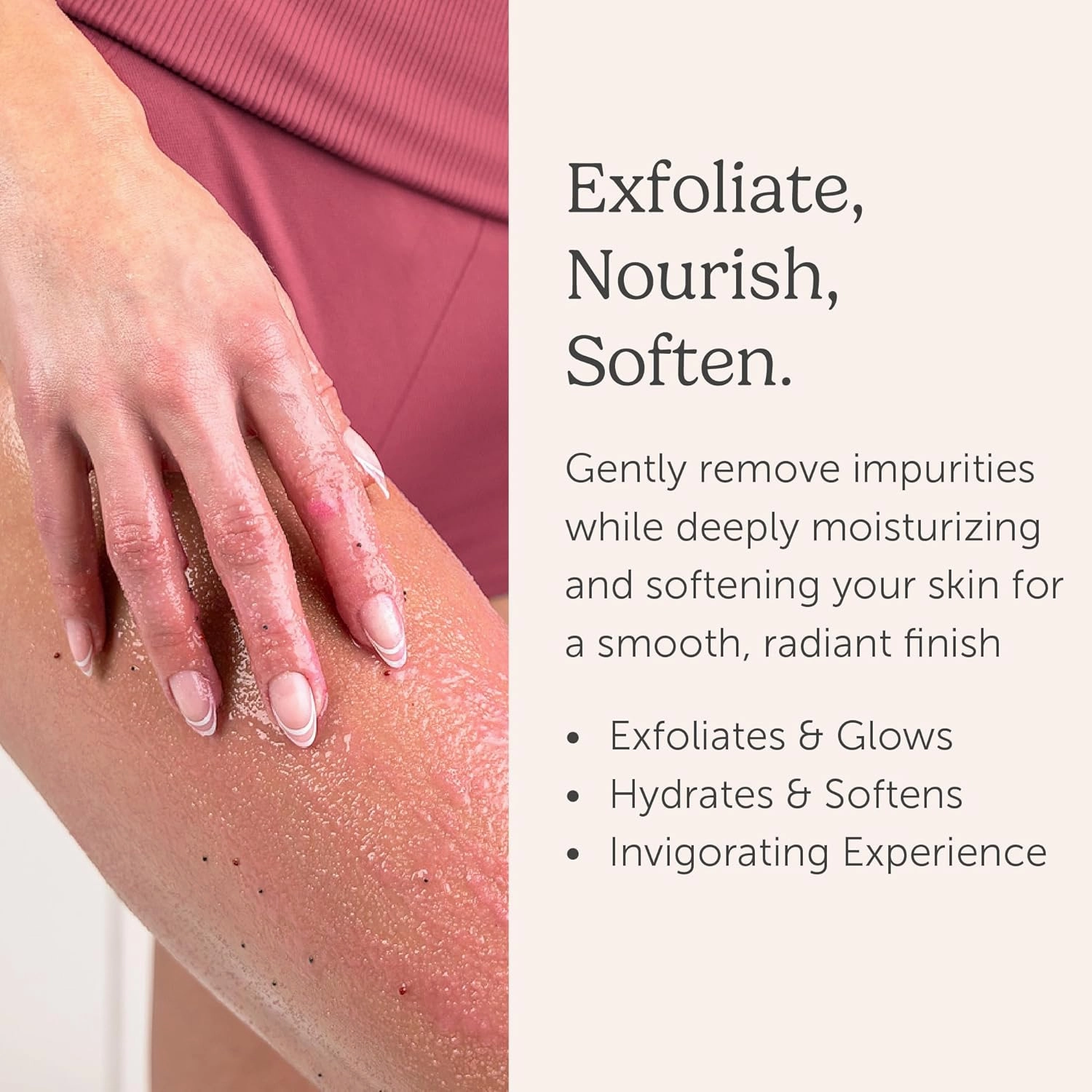 Nectar Life Exfoliating Sugar Scrub, Moisturizing Body Scrub with Coconut Oil & Shea Butter, Pre Shave Exfoliator (16 Ounce, Fruit Smoothie)