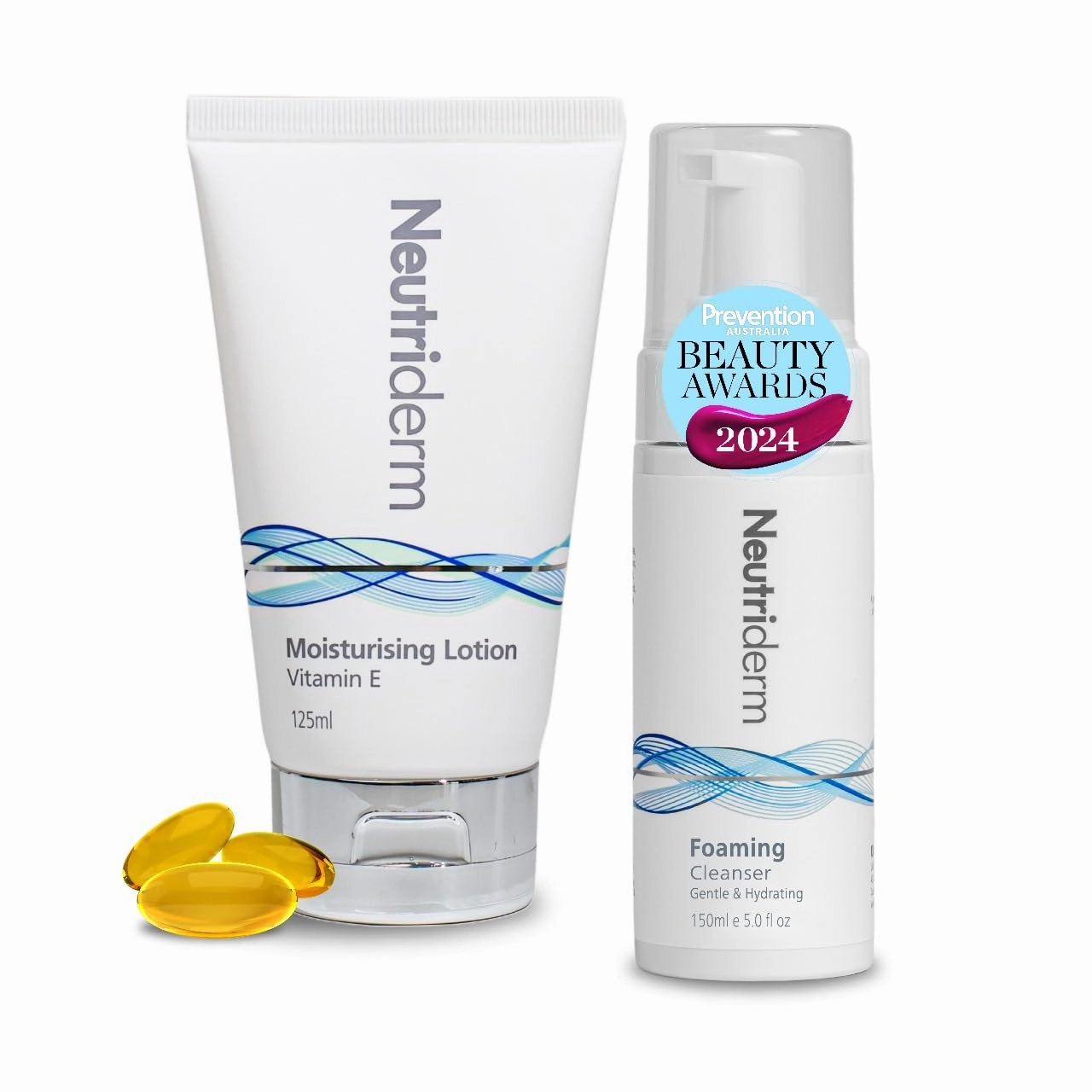 NEUTRIDERM Mositurizing Lotiion Vitamin E   Niacinamide Foaming Face Cleanser - Cleanse, Hydrate & Rejuvenate