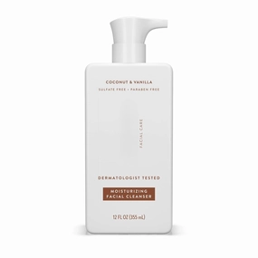Newly Moisturizing Facial Cleanser, Coconut & Vanilla, Sulfate Free, for All Skin Types, 12 fl oz